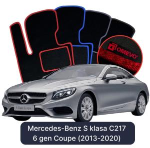 OMEVO Velour Car Mats for Mercedes-Benz S Class C217 6 gen Coupe (2013-2020)