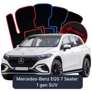 OMEVO Velour Car Mats for Mercedes-Benz EQS 7 Seater 1 gen SUV (2021-2025)