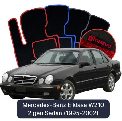 Velour car mats OMEVO for Mercedes-Benz E Class W210 2 gen Sedan (1995-2002)