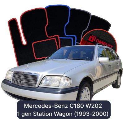 Velour car mats OMEVO for Mercedes-Benz C180 W202 1 gen Kombi (1993-2000)