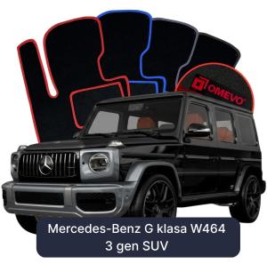 OMEVO Velour Car Mats for Mercedes-Benz G Class W464 3 gen SUV (2018-2025)