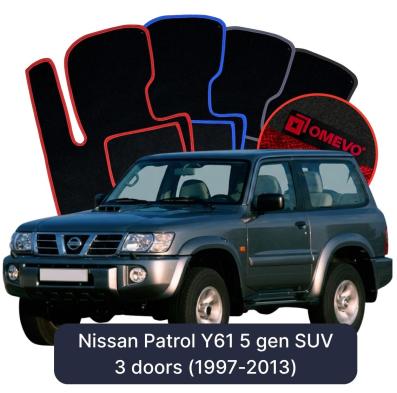 Velour car mats OMEVO for Nissan Patrol Y61 5 gen SUV 3 doors (1997-2013)