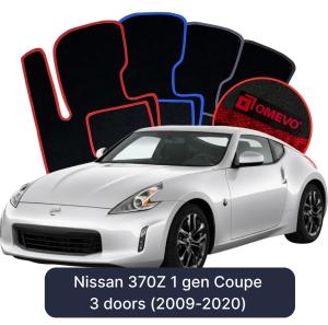 OMEVO Velour Car Mats for Nissan 370Z 1 gen Coupe 3 doors (2009-2020)