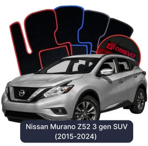OMEVO Velour Car Mats for Nissan Murano Z52 3 gen SUV (2015-2024)