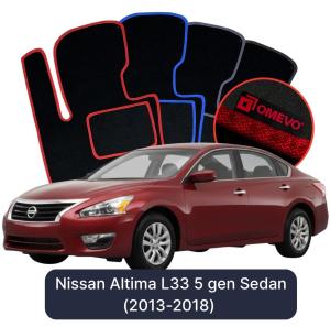 OMEVO Velour Car Mats for Nissan Altima L33 5 gen Sedan (2013-2018)