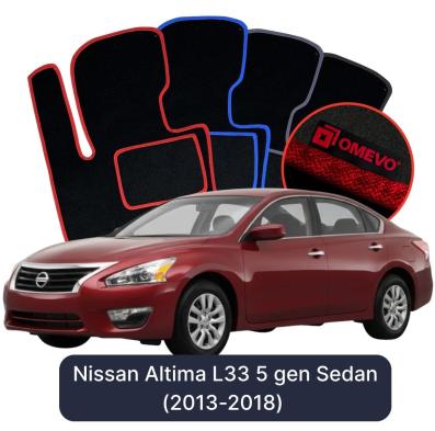 Velour car mats OMEVO for Nissan Altima L33 5 gen Sedan (2013-2018)