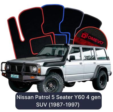 Velour car mats OMEVO for Nissan Patrol 5 Seater Y60 4 gen SUV (1987-1997)