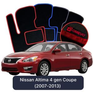 OMEVO Velour Car Mats for Nissan Altima 4 gen Coupe (2007-2013)