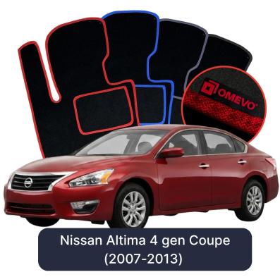 Velour car mats OMEVO for Nissan Altima 4 gen Coupe (2007-2013)