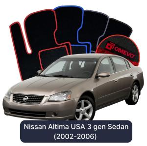 OMEVO Velour Car Mats for Nissan Altima USA Version 3 gen Sedan (2002-2006)