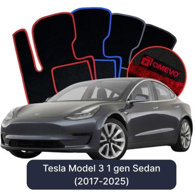 Velour car mats OMEVO for Tesla Model 3 1 gen Sedan (2017-2025)
