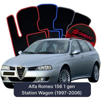 Velour car mats OMEVO for Alfa Romeo 156 1 gen Station Wagon (1997-2006)