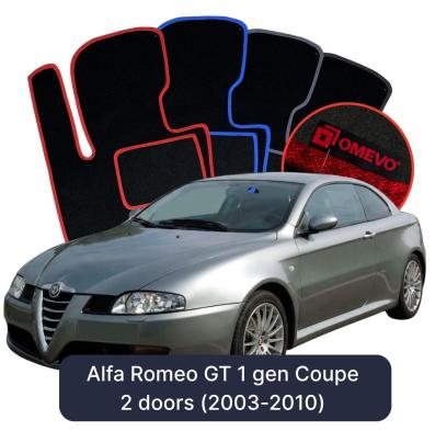 Velour car mats OMEVO for Alfa Romeo GT 1 gen Coupe 2 doors (2003-2010)