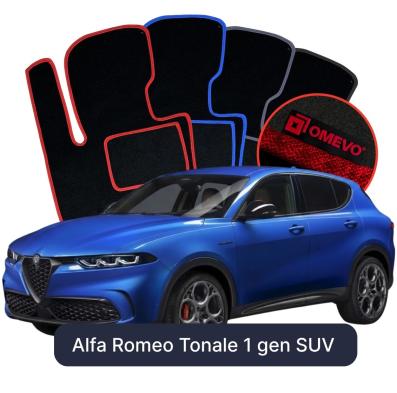 Velour car mats OMEVO for Alfa Romeo Tonale 1 gen SUV (2022-2025)