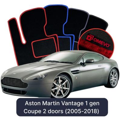 Velour car mats OMEVO for Aston Martin Vantage 1 gen Coupe 2 doors (2005-2018)