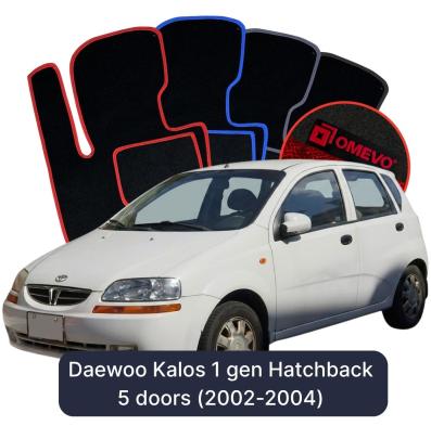 Velour car mats OMEVO for Daewoo Kalos 1 gen Hatchback 5 doors (2002-2004)