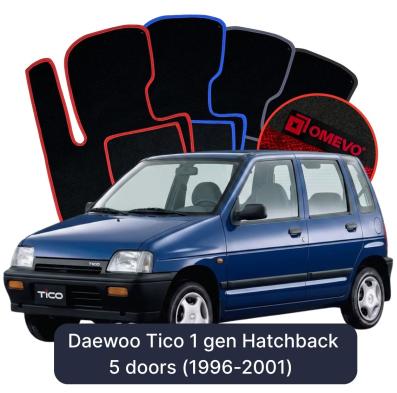 Velour car mats OMEVO for Daewoo Tico 1 gen Hatchback 5 doors (1996-2001)