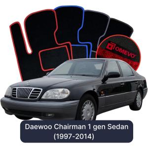 OMEVO Velour Car Mats for Daewoo Chairman 1 gen Sedan (1997-2014)