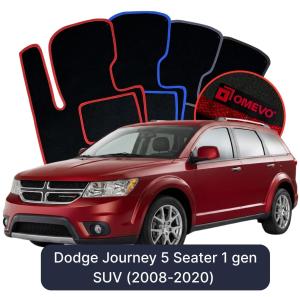OMEVO Velour Car Mats for Dodge Journey 5 Seater 1 gen SUV (2008-2020)