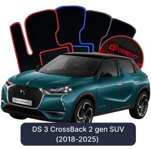 OMEVO Velour Car Mats for DS 3 CrossBack  2 gen SUV (2018-2025)