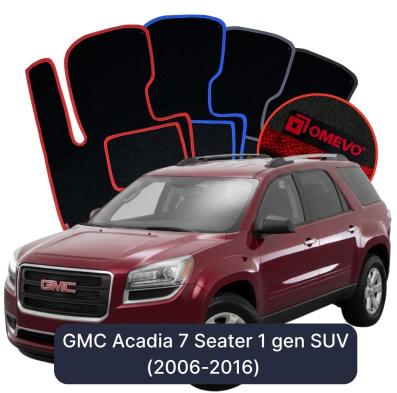 Velour car mats OMEVO for GMC Acadia 7 Seater 1 gen SUV (2006-2016)