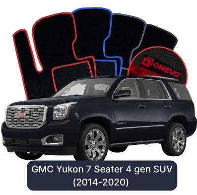 Velour car mats OMEVO for GMC Yukon 7-seater 4 gen SUV (2014-2020)