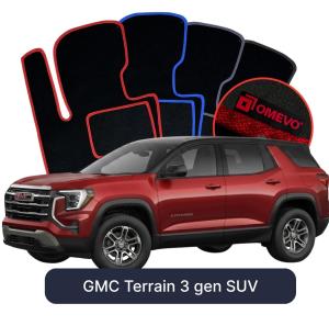 OMEVO Velour Car Mats for GMC Terrain 3 gen SUV (2024-2025)