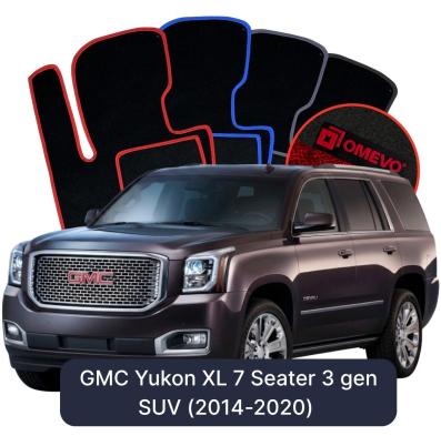 Velour car mats OMEVO for GMC Yukon XL 7-seater 3 gen SUV (2014-2020)