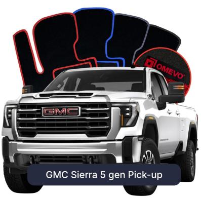 Velour car mats OMEVO for GMC Sierra 5 gen Pick-up (2018–2025)