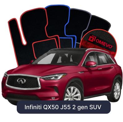 Velour car mats OMEVO for Infiniti QX50 J55 2 gen SUV (2019-2025)