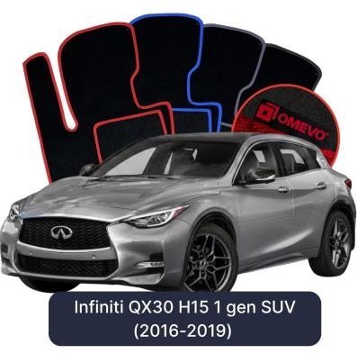 Velour car mats OMEVO for Infiniti QX30 H15 1 gen SUV (2016-2019)