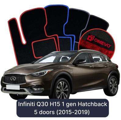 Velour car mats OMEVO for Infiniti Q30 H15 1 gen Hatchback 5 doors (2015-2019)
