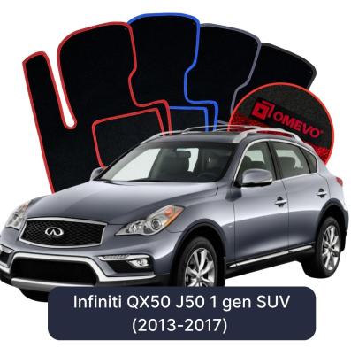Velour car mats OMEVO for Infiniti QX50 J50 1 gen SUV (2013-2017)