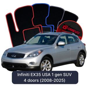 OMEVO Velour Car Mats for Infiniti EX35 USA 1 gen SUV 4 drzwi (2008-2025)
