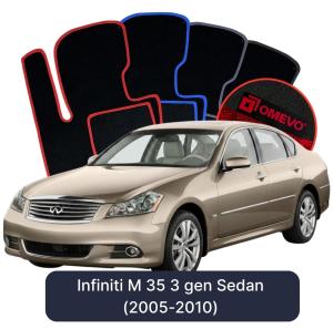 OMEVO Velour Car Mats for Infiniti M 35 3 gen Sedan (2005-2010)
