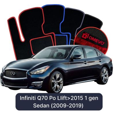 Velour car mats OMEVO for Infiniti Q70 Po Llift>2015 1 gen Sedan (2009-2019)