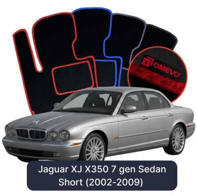 Velour car mats OMEVO for Jaguar XJ X350 7 gen Sedan (2002-2009)