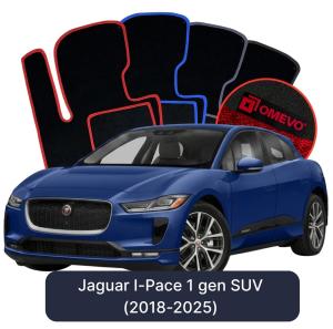 OMEVO Velour Car Mats for Jaguar I-Pace 1 gen SUV (2018-2025)