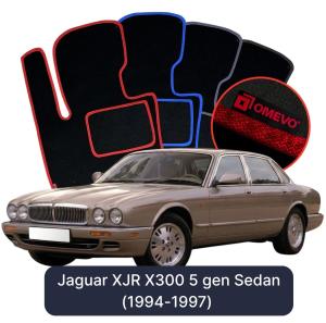 OMEVO Velour Car Mats for Jaguar XJR X300 5 gen Sedan (1994-1997)