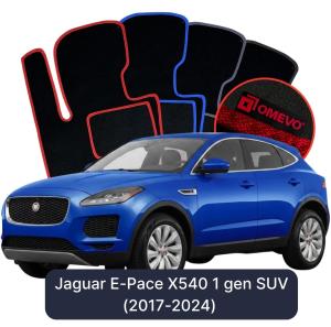 OMEVO Velour Car Mats for Jaguar E-Pace X540 1 gen SUV (2017-2024)