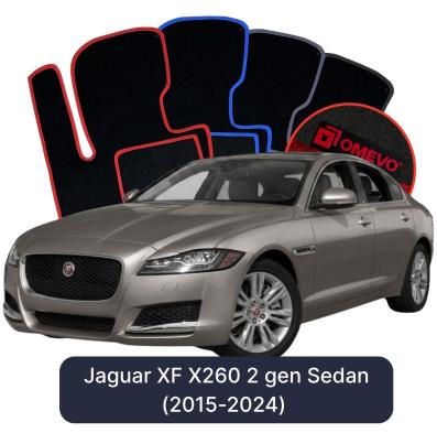 Velour car mats OMEVO for Jaguar XF X260 2 gen Sedan (2015-2024)