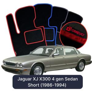OMEVO Velour Car Mats for Jaguar XJ X300 4 gen Sedan Short (1986-1994)
