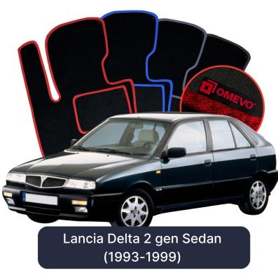 Velour car mats OMEVO for Lancia Delta 2 gen Sedan (1993-1999)