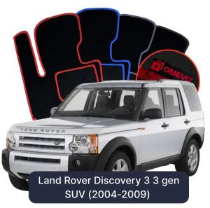 OMEVO Velour Car Mats for Land Rover Discovery 3 3 gen SUV (2004-2009)