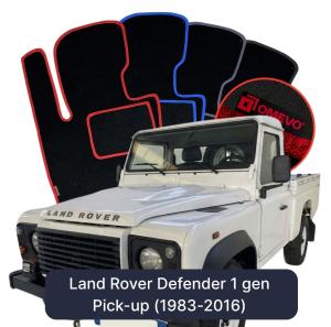 OMEVO Velour Car Mats for Land Rover Defender 1 gen Pick-up (1983-2016)