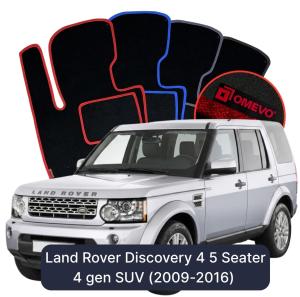 OMEVO Velour Car Mats for Land Rover Discovery 4 4 gen SUV (2009-2016)