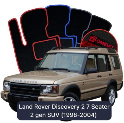 Velour car mats OMEVO for Land Rover Discovery 2 7 Seater 2 gen SUV (1998-2004)