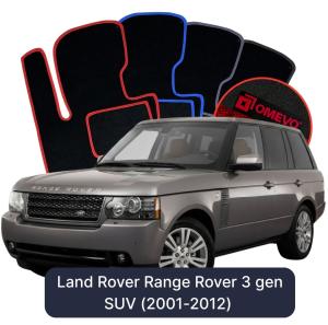OMEVO Velour Car Mats for Land Rover Range Rover 3 gen SUV (2001-2012)