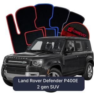OMEVO Velour Car Mats for Land Rover Defender P400E 2 gen SUV (2020-2025)