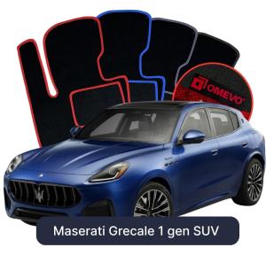 OMEVO Velour Car Mats for Maserati Grecale 1 gen SUV (2022-2025)